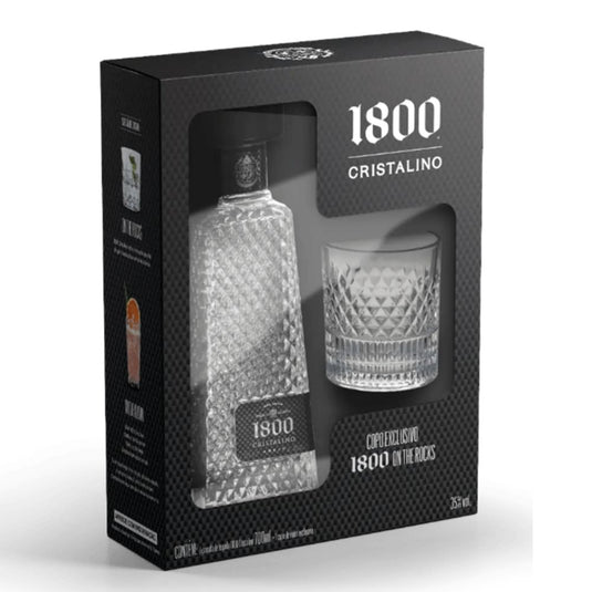 Kit Tequila 1800 Cristalino 700ml + Copo