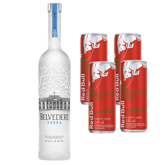Combo - Vodka Belvedere 700ml + 4 Energético Redbull Melancia 250ml