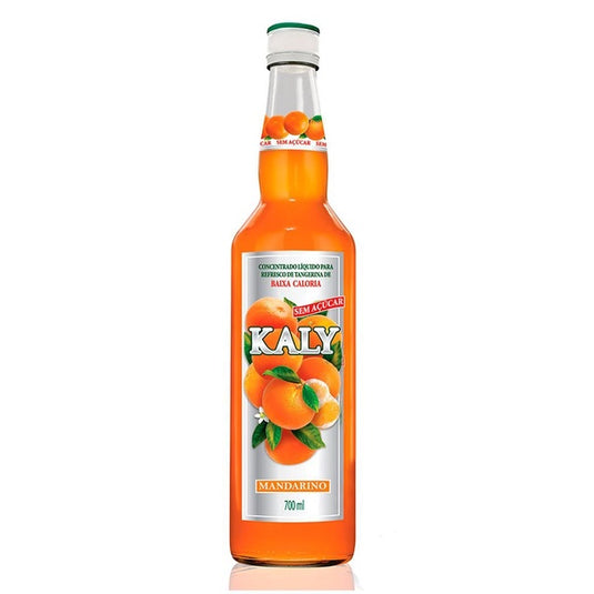 Xarope Kaly Syrup Tangerina Light Zero Açúcar 700ml